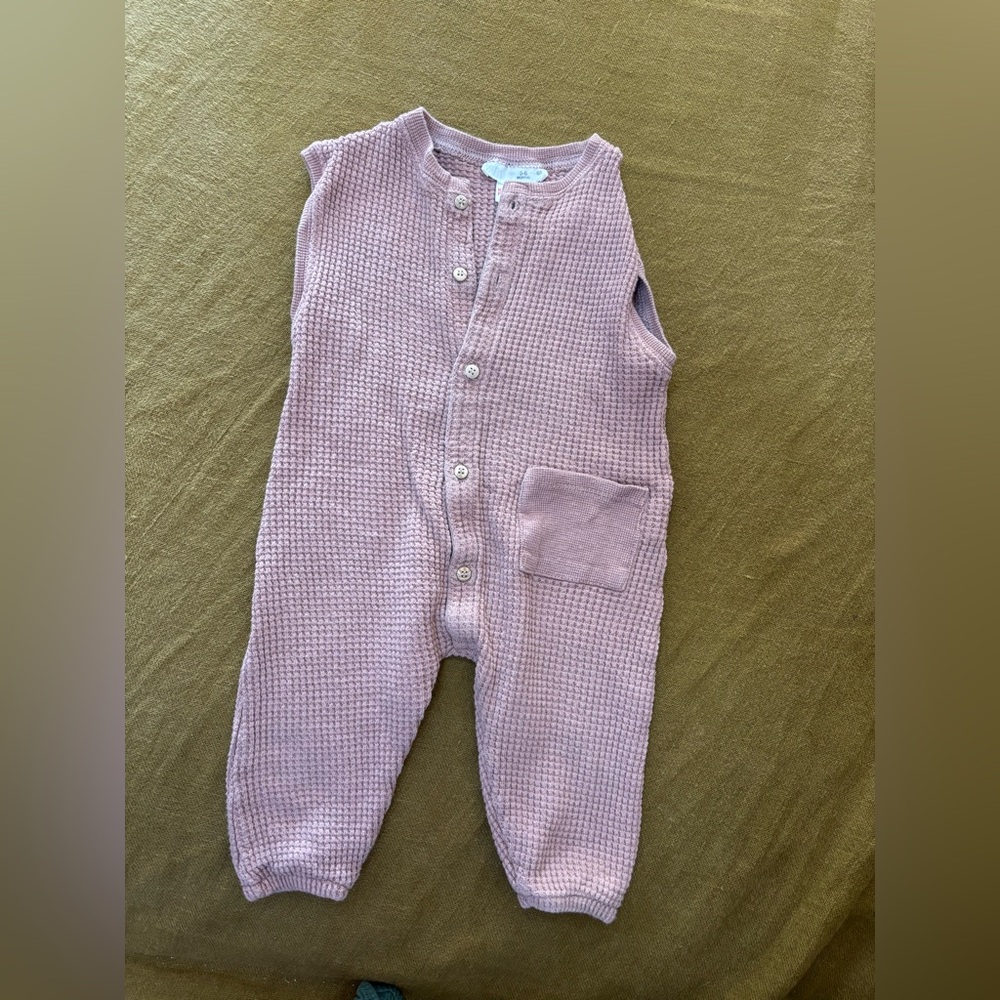 Zara Pink Textured Kids One Piece
